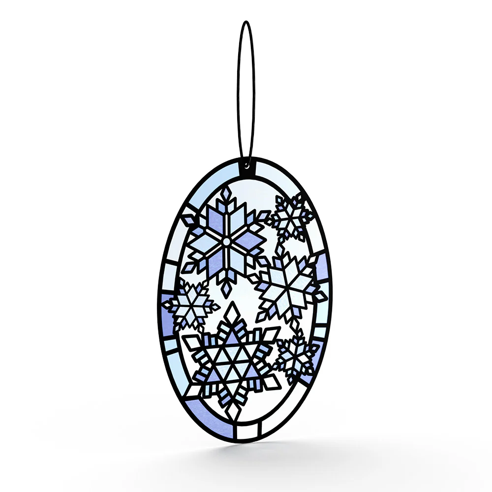 Dazzling Snowflakes Suncatcher Card - Image 3