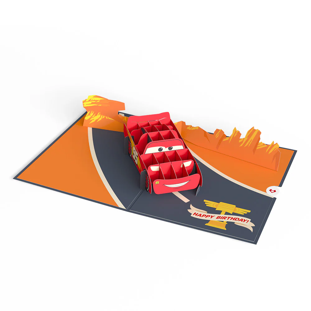 Disney and Pixar Cars Lightning McQueen Kachow! Birthday Pop-Up Card - Image 3