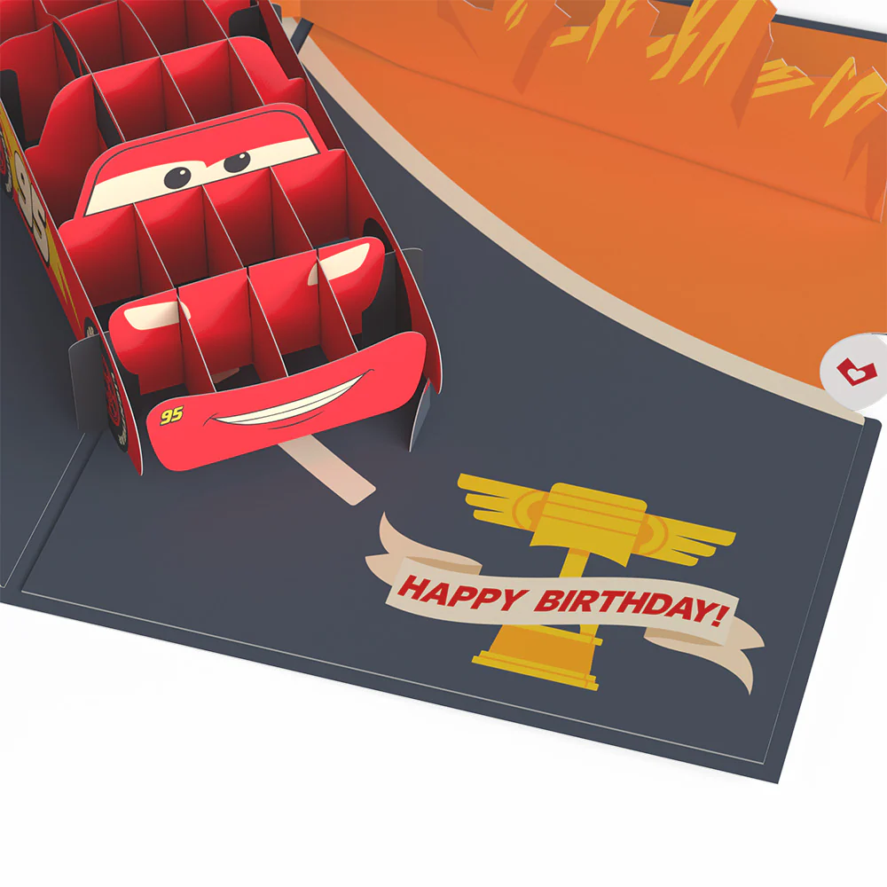 Disney and Pixar Cars Lightning McQueen Kachow! Birthday Pop-Up Card - Image 5