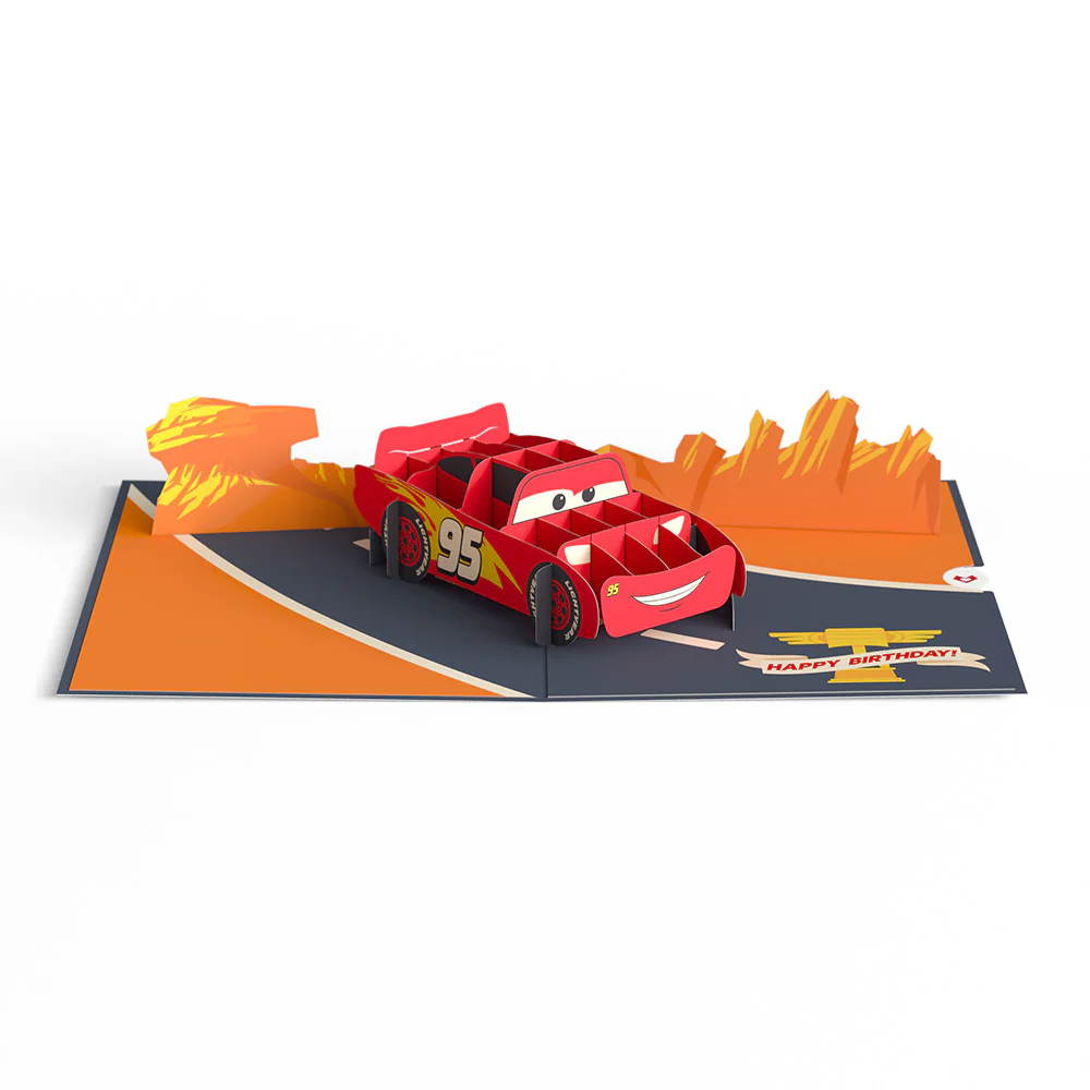 Disney and Pixar Cars Lightning McQueen Kachow! Birthday Pop-Up Card - Image 6