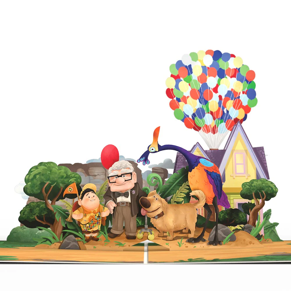 Disney and Pixar Up Birthday Adventures Pop-Up Card & Bouquet Bundle - Image 3