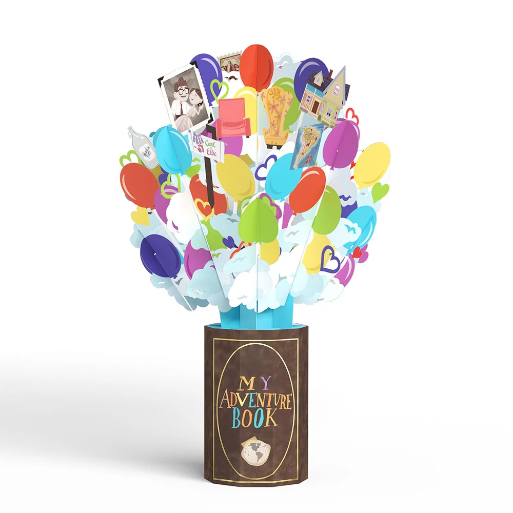 Disney and Pixar Up Birthday Adventures Pop-Up Card & Bouquet Bundle - Image 5