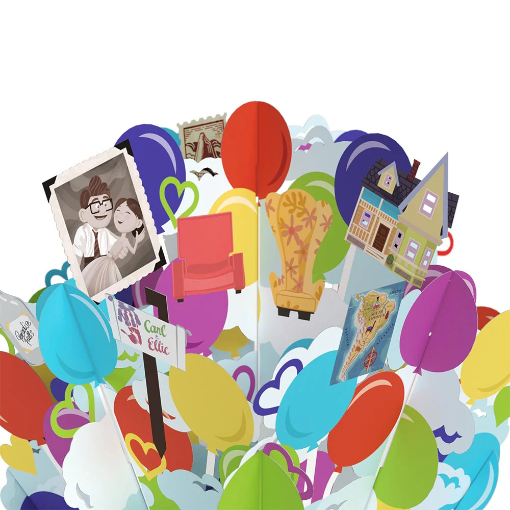 Disney and Pixar Up Birthday Adventures Pop-Up Card & Bouquet Bundle - Image 6