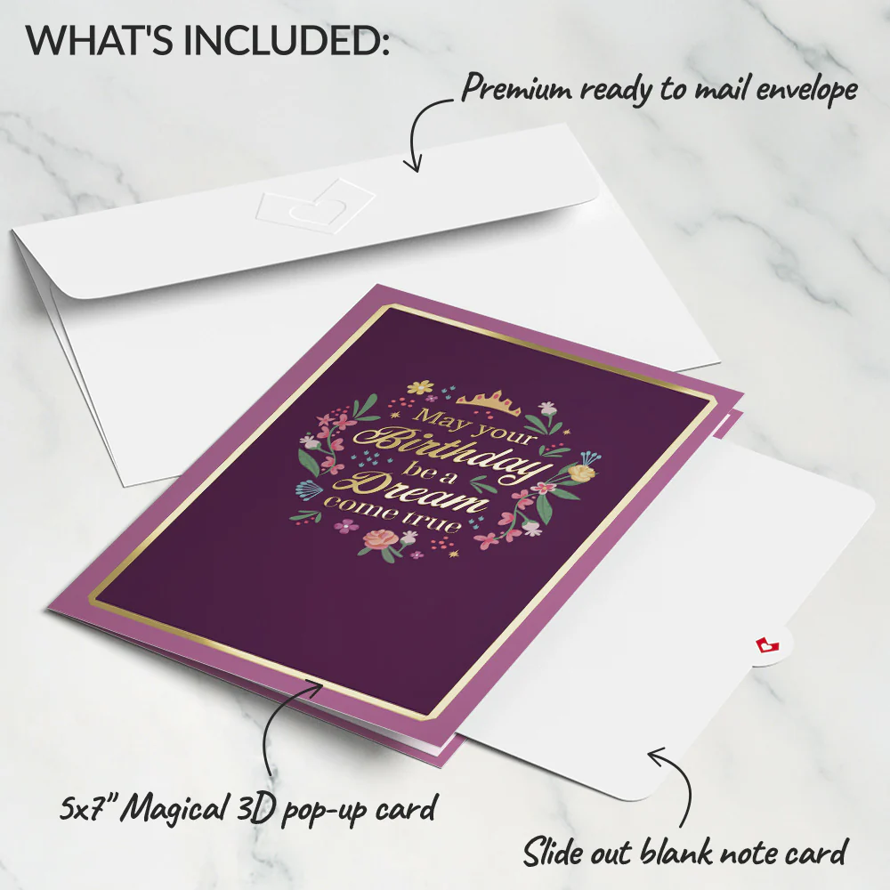 Disney Princess Birthday Dreams Come True Pop-Up Card - Image 5