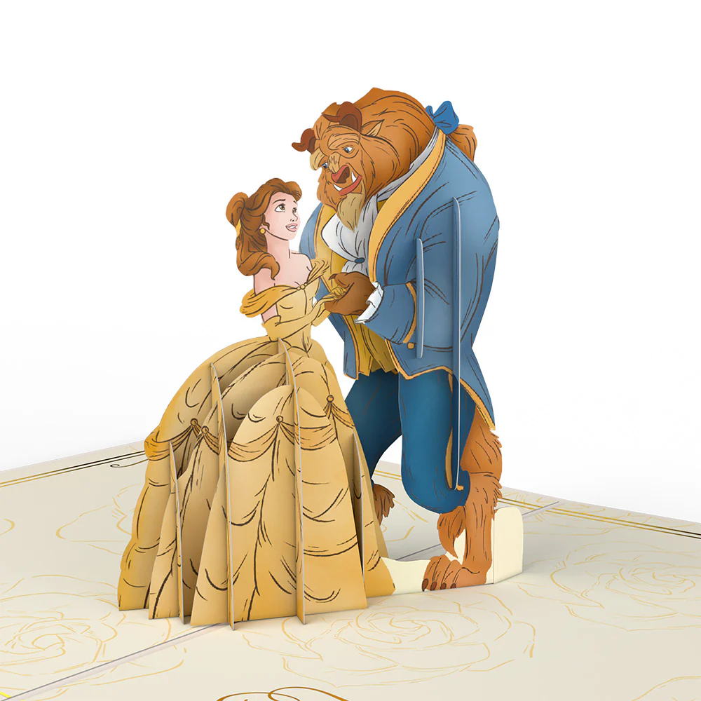 Disney’s Beauty and the Beast Pop-Up Card & Flower Buds Bouquet Bundle - Image 3