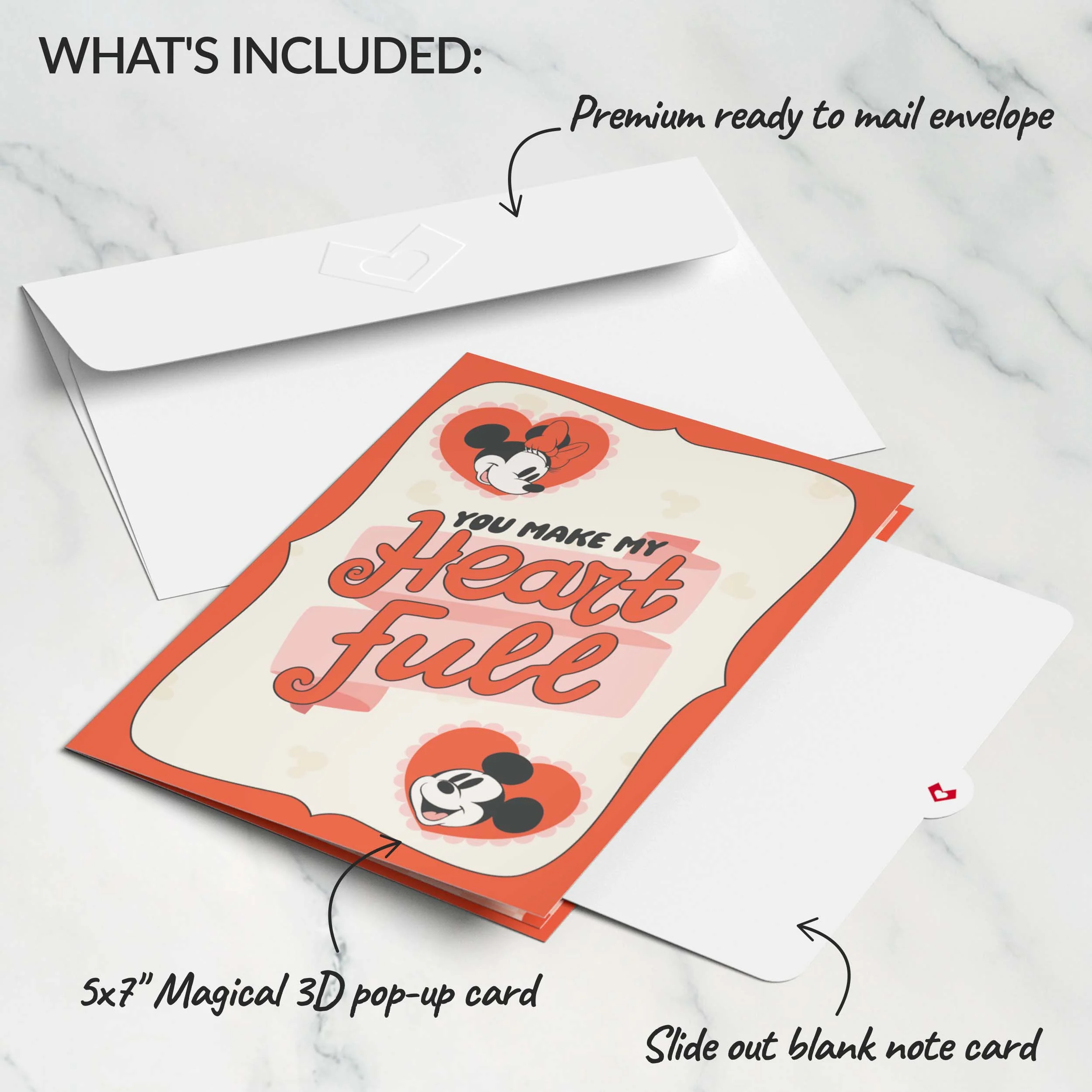 Disney’s Mickey & Minnie You Make My Heart Full Pop-Up Card - Image 7
