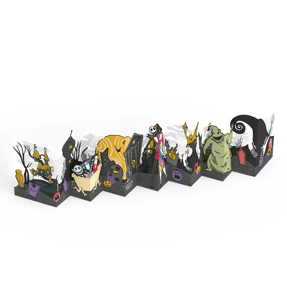 Disney Tim Burton’s The Nightmare Before Christmas Halloween Town Loooooong Card™ (Expands to 2 feet) - Image 3