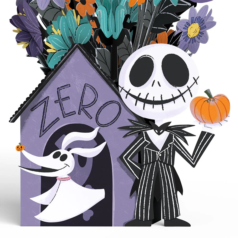 Disney Tim Burton’s The Nightmare Before Christmas Jack Skellington Flower Buds Bouquet - Image 2