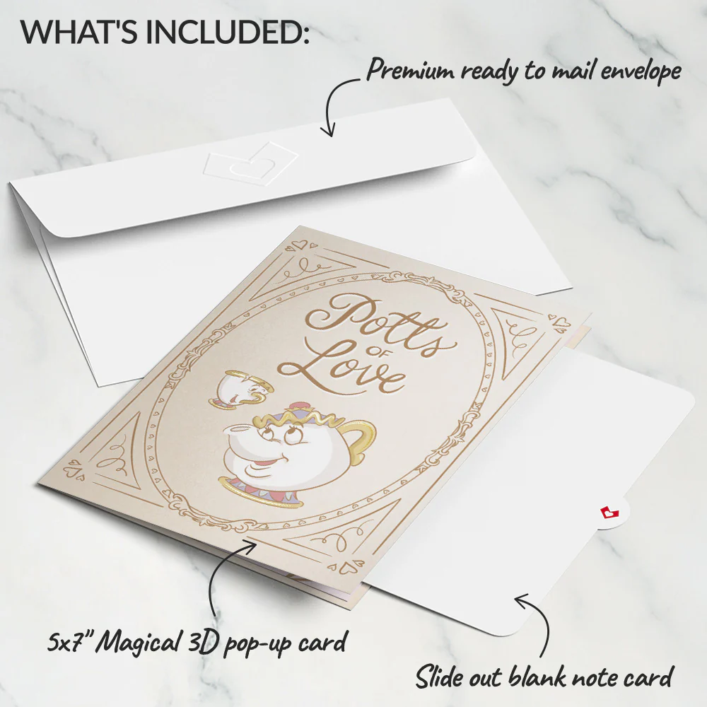 Disney's Beauty and the Beast Potts of Love Pop-Up Card - Image 5