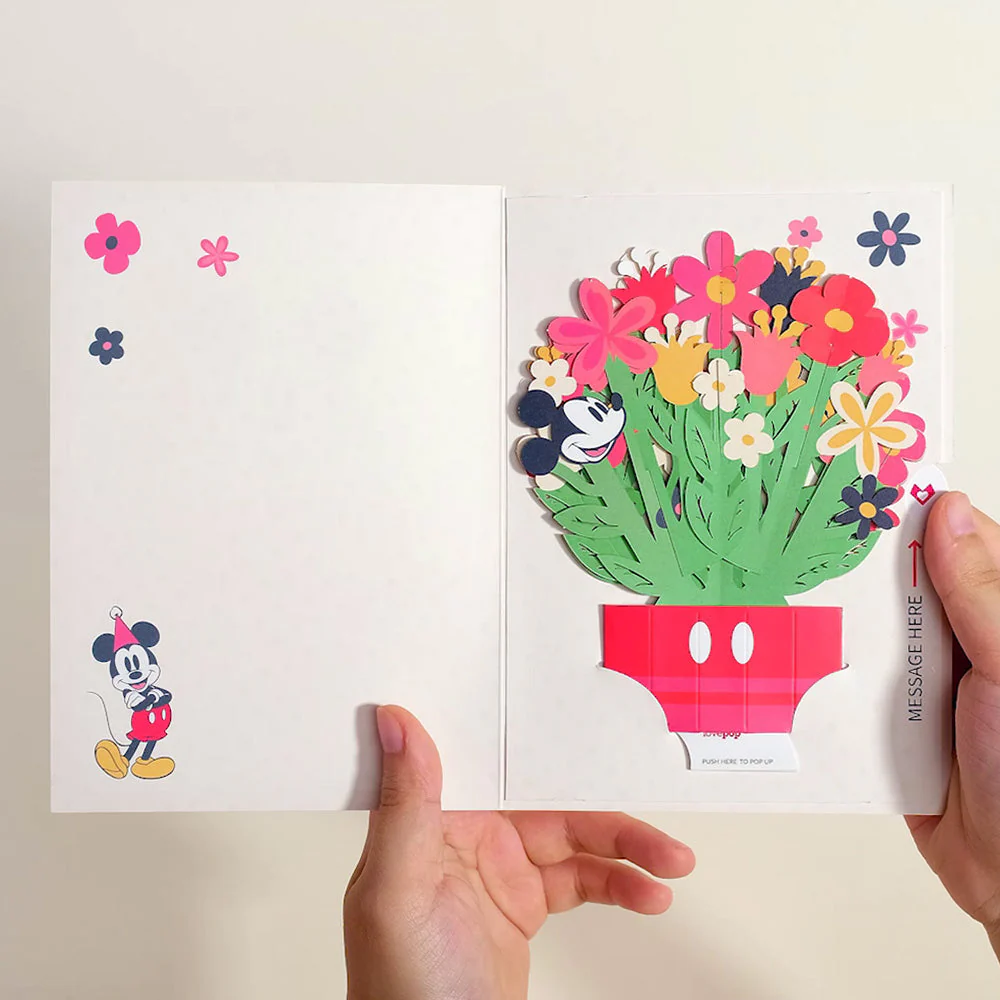 Disney's Mickey Mouse Birthday Wishes Card with Mini Bouquet - Image 3