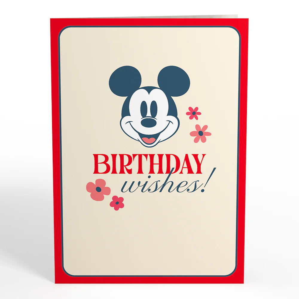 Disney's Mickey Mouse Birthday Wishes Card with Mini Bouquet - Image 4