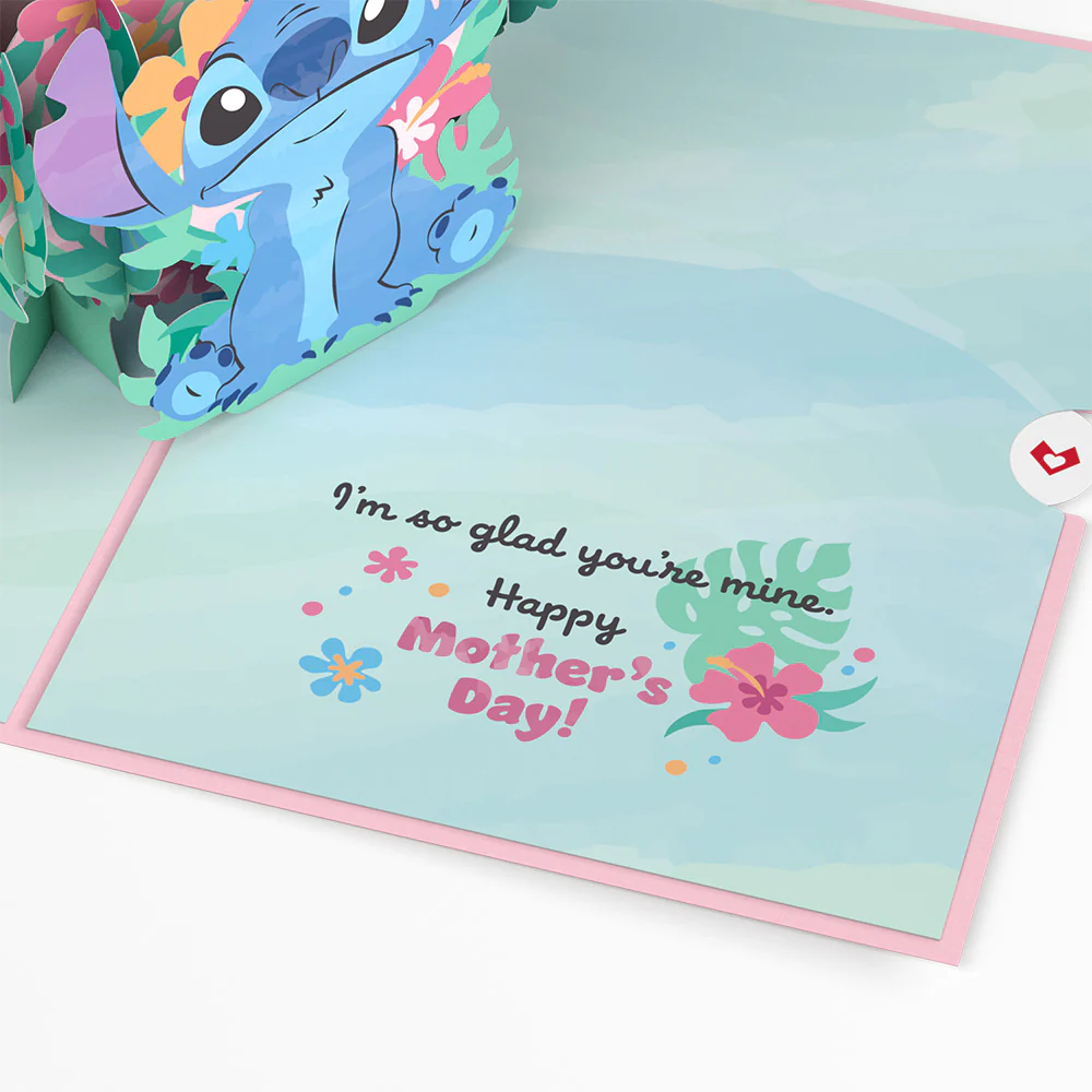 Disney's Stitch Mother’s Day Pop-Up Card & Flower Buds Bouquet Bundle - Image 4