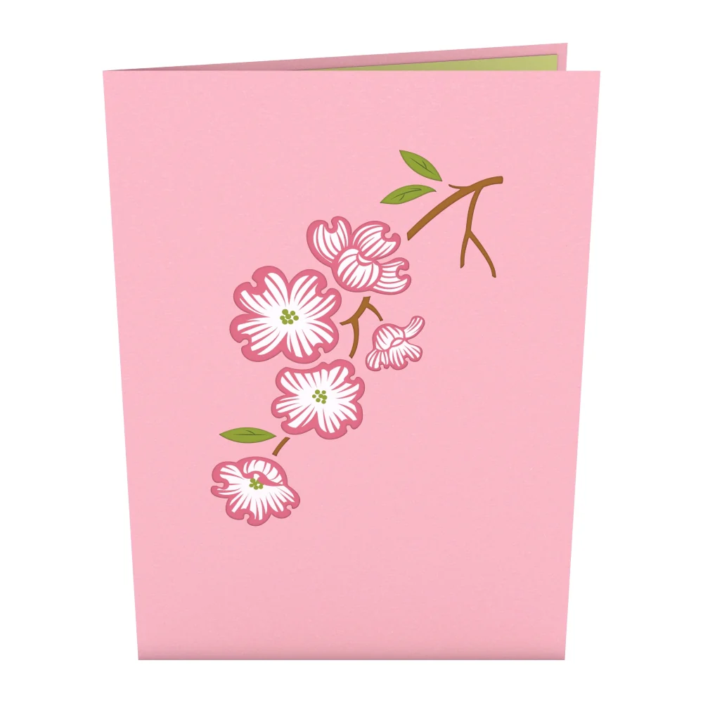 Dogwood Love Scene Purple Same Sex Male Pop-Up Card - Image 3