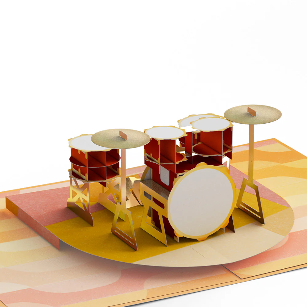 Drum Kit Congratulations Pop-Up Card and Sentiment Set - Image 3