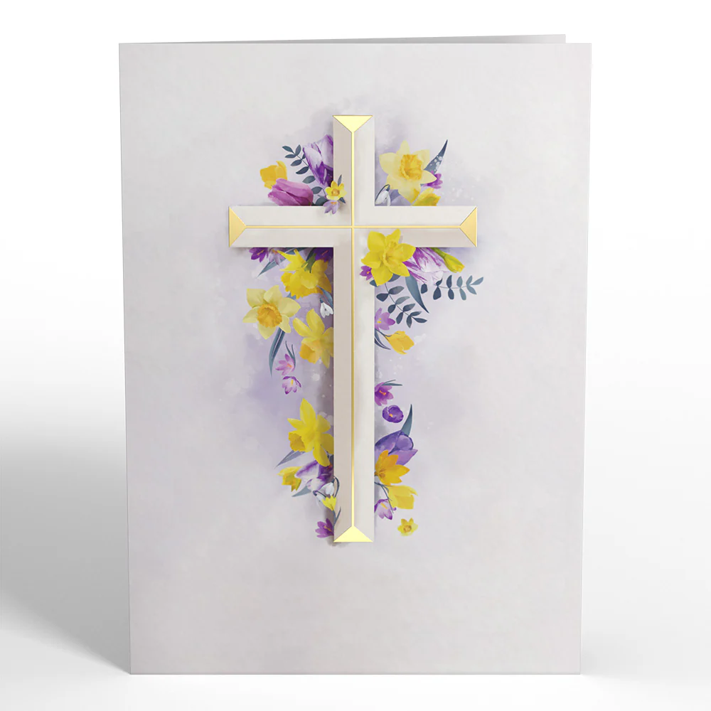 Easter He Is Risen Pop-Up Card & Suncatcher Bouquet Bundle - Image 4