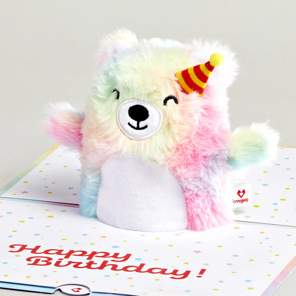 'Eat Cake and Celebrate' Birthday Plushpop Card and Bouquet Bundle - Image 5