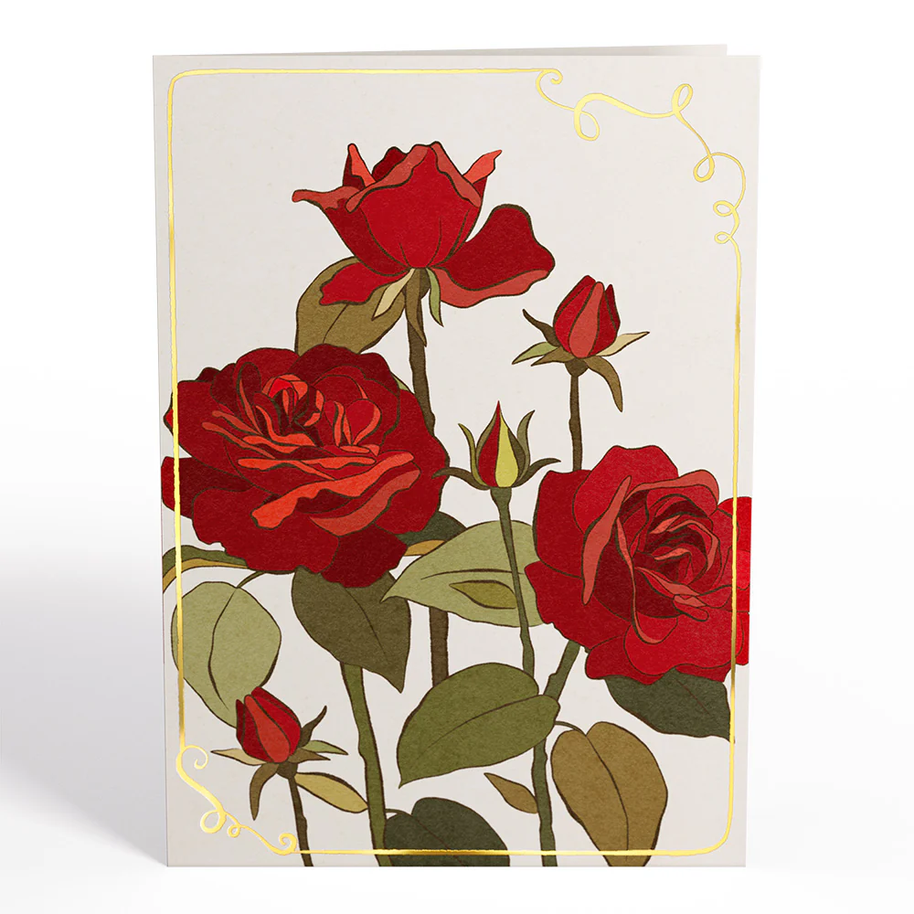 Elegant Red Rose Pop-Up Card - Image 4