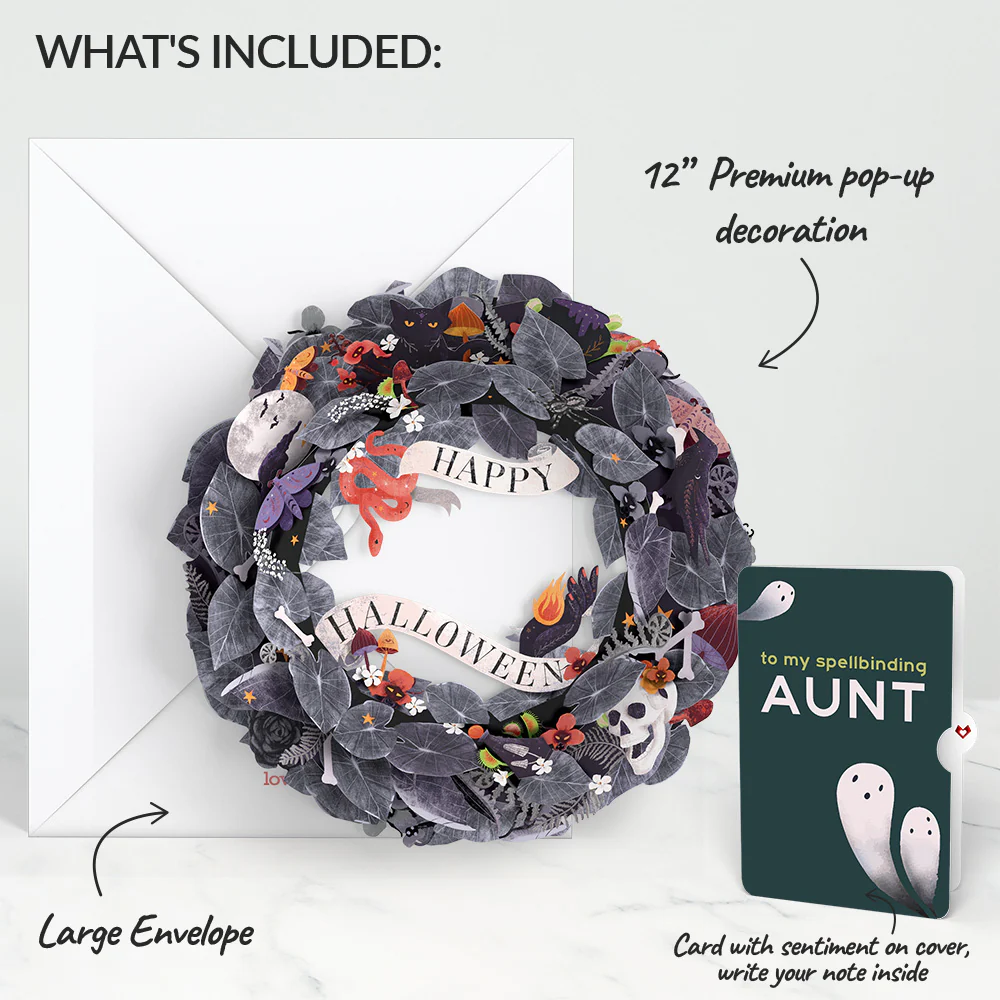 Enchantingly Eerie Halloween Wreath and Sentiment Set for Aunt - Image 2