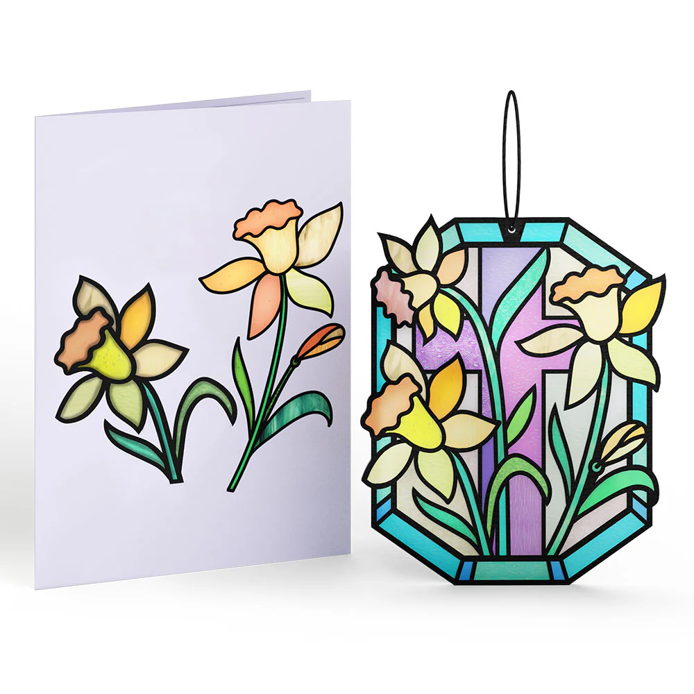 Everlasting Daffodil Suncatcher Card - Image 2
