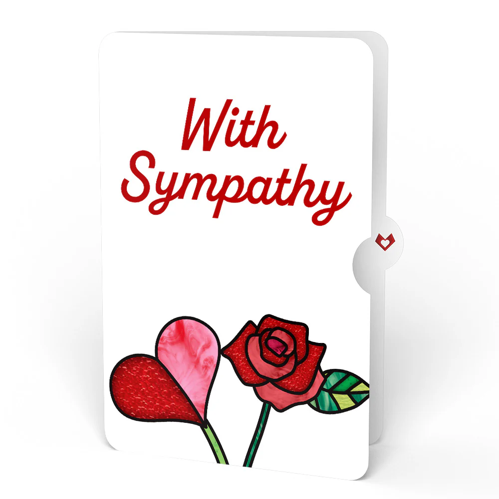 Everlasting Rose Sympathy HeartFelt Charm Card™ and Sentiment Set - Image 4