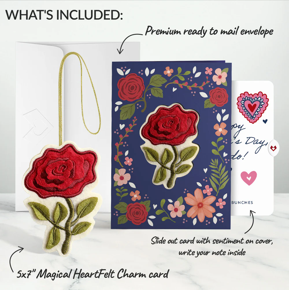 Everlasting Rose Valentine HeartFelt Charm Card™ and Sentiment Set for Kiddo - Image 2