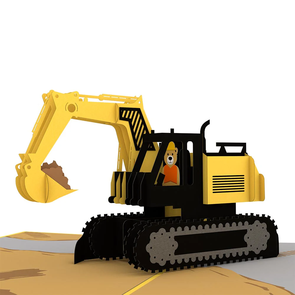 Excavator Father's Day Pop-Up Card and Trophy Lawn Care Sentiment Set - Image 3