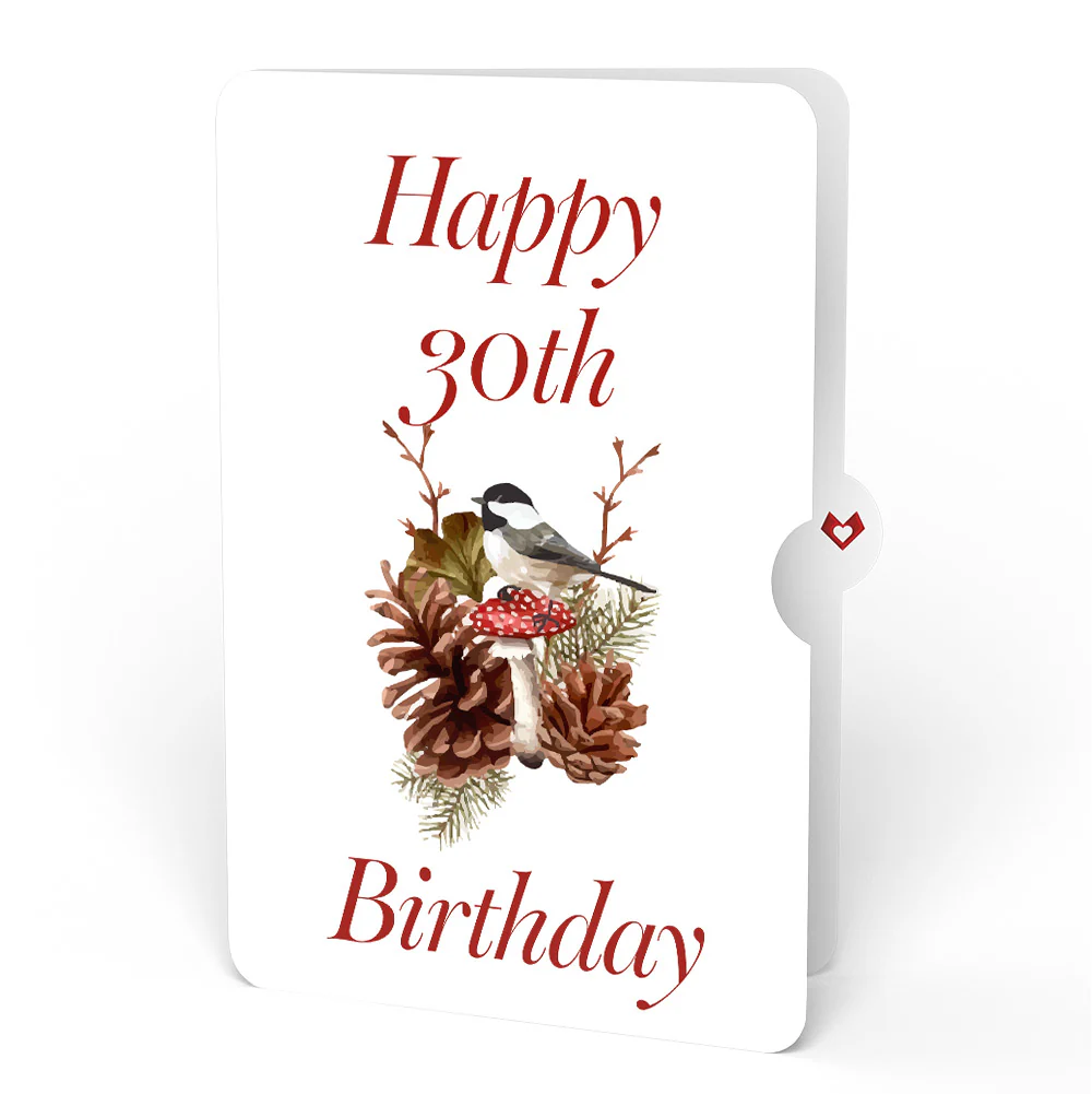 Fall Forest Floor 30th Birthday Pop-Up Card and Sentiment Set - Image 4