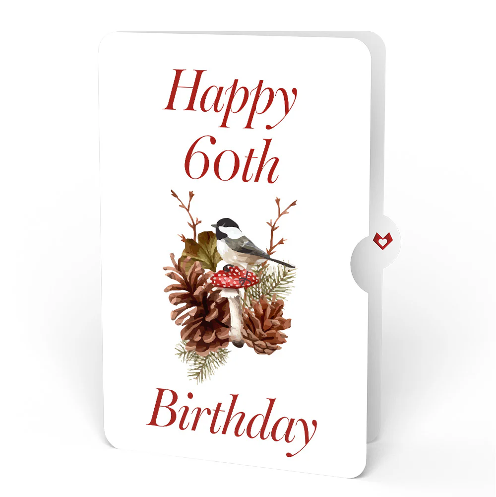 Fall Forest Floor 60th Birthday Pop-Up Card and Sentiment Set - Image 4