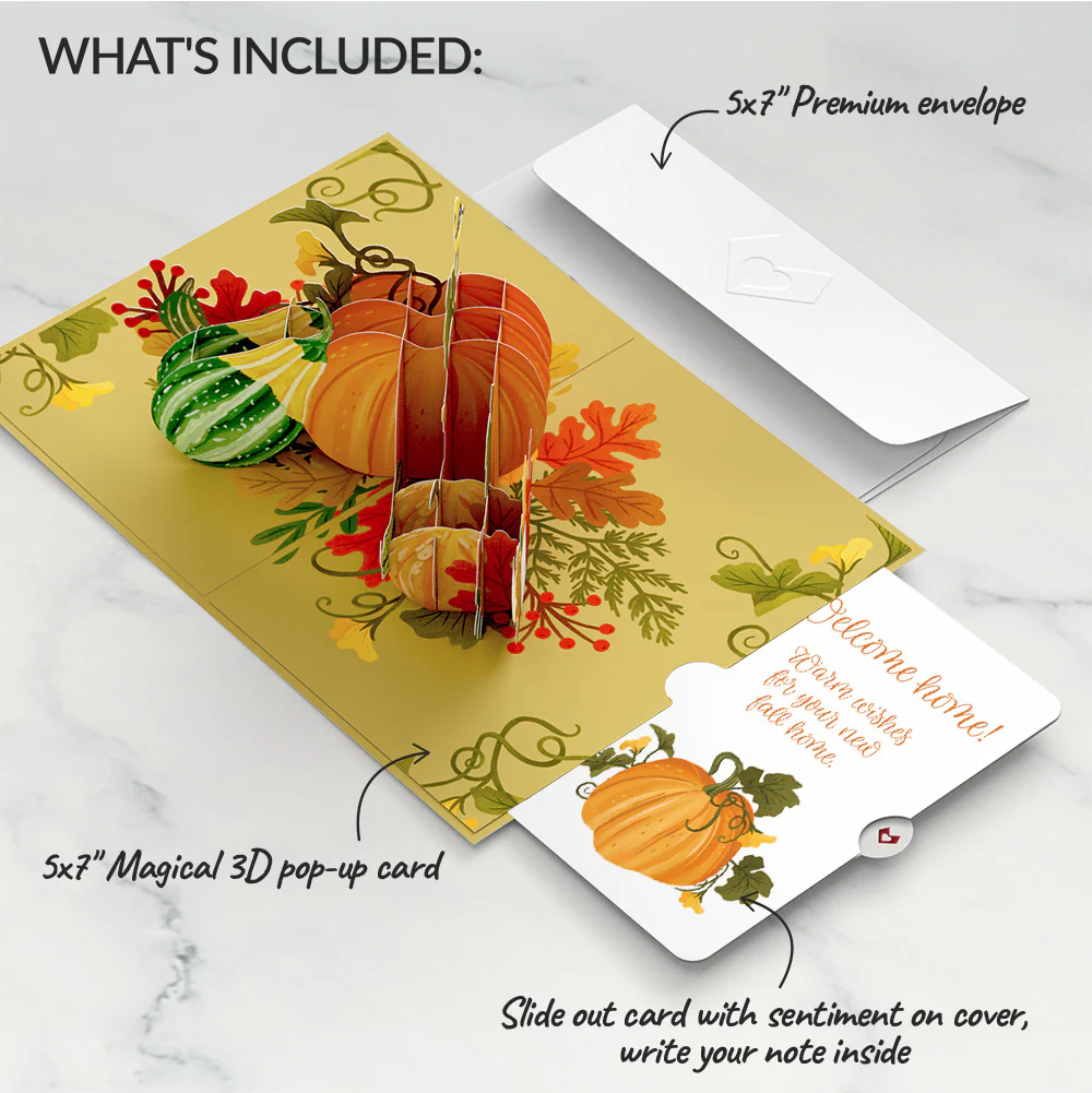 Fall is in the Air Housewarming Pop-Up Card and Sentiment Set - Image 2