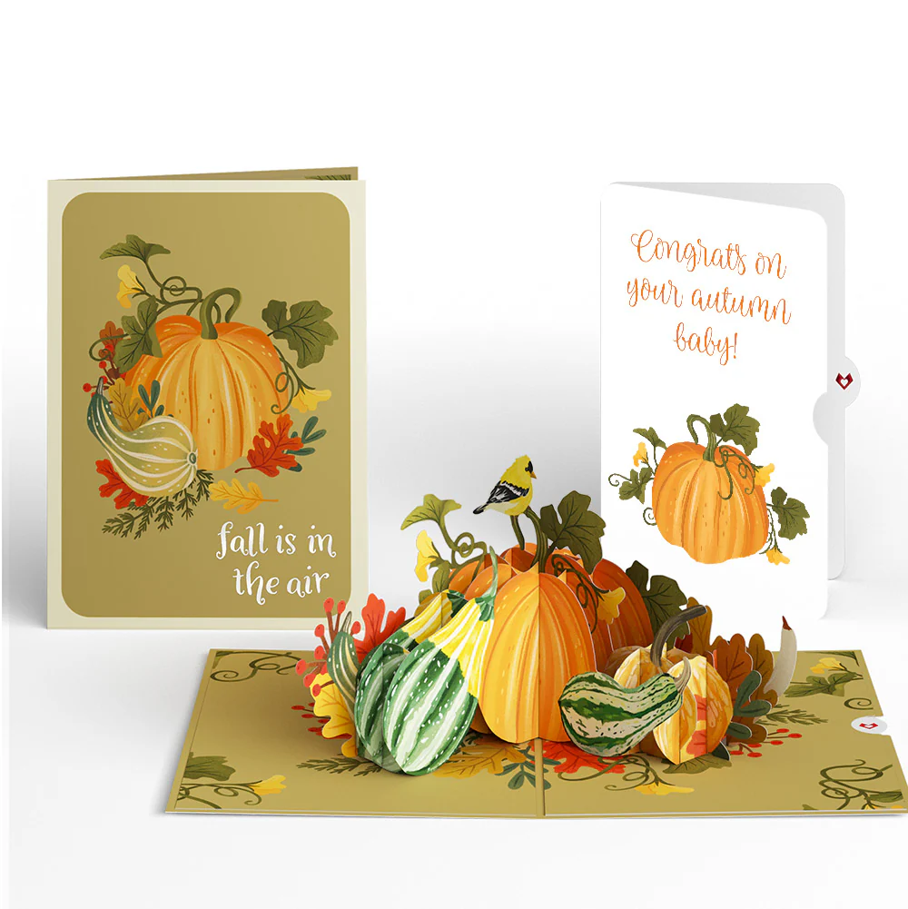 Fall is in the Air New Baby Pop-Up Card and Sentiment Set
