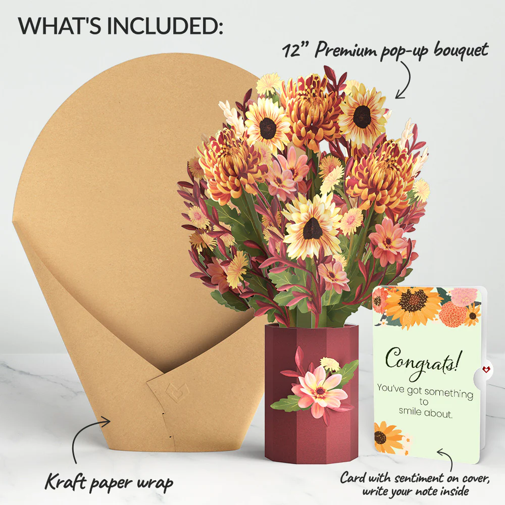 Fall Sunshine Congratulations Bouquet and Sentiment Set - Image 2