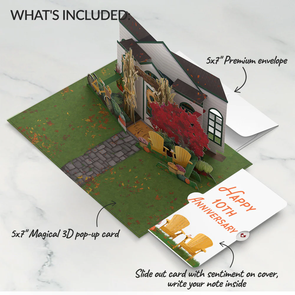 Fall Welcome 10th Anniversary Pop-Up Card and Sentiment Set - Image 2