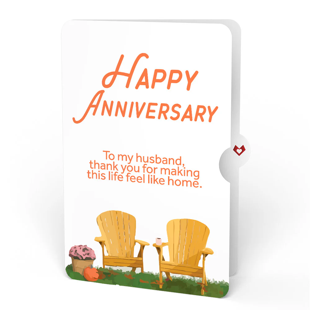 Fall Welcome Anniversary Pop-Up Card and Sentiment Set for Husband - Image 4