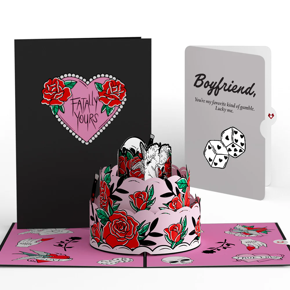 Fatally Yours Love Pop-Up Card and Sentiment Set for Boyfriend