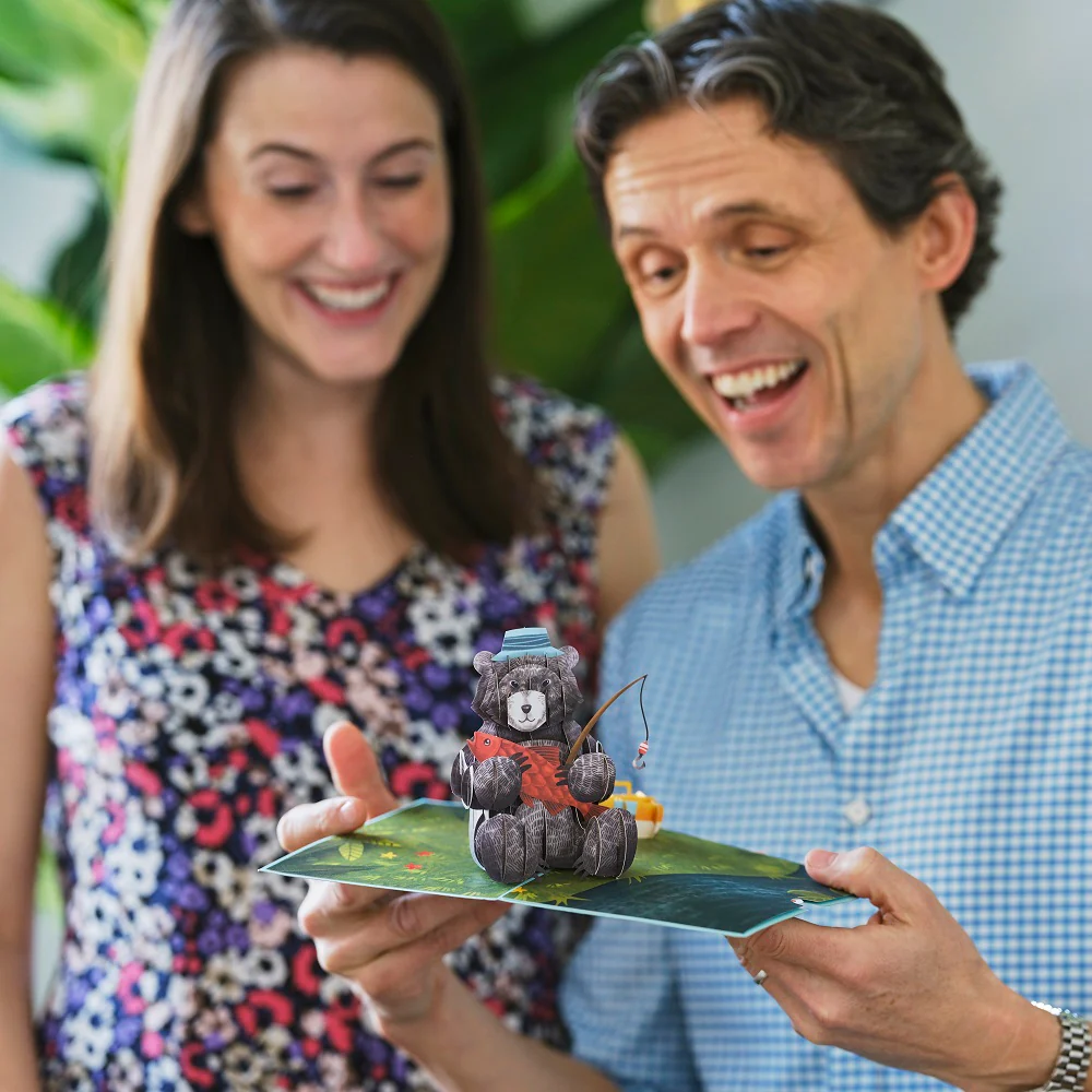 Father’s Day Fishing Bear Pop-Up Card - Image 8