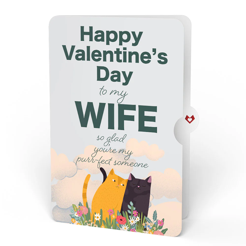 Feline Fancy Valentine Glitter Bouquet and Sentiment Set for Wife - Image 4