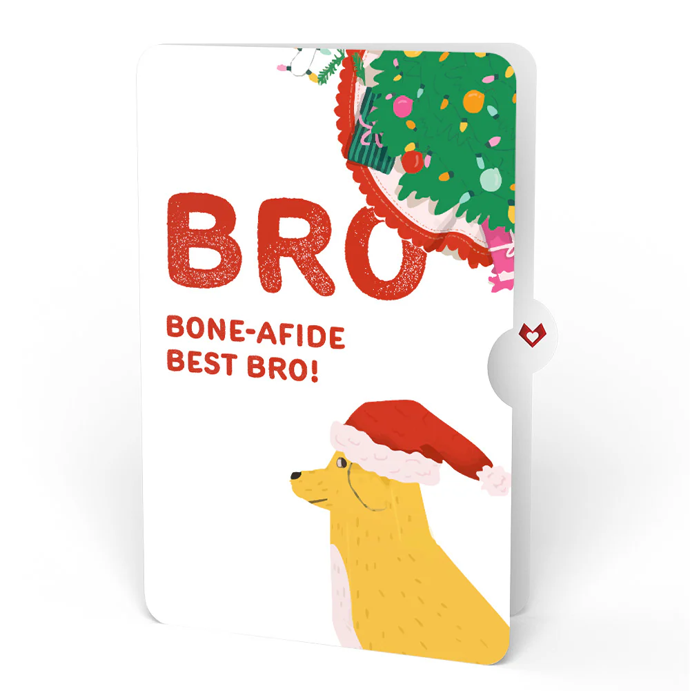 Feliz Naughty Dog Christmas Pop-Up Card and Sentiment Set for Brother - Image 4