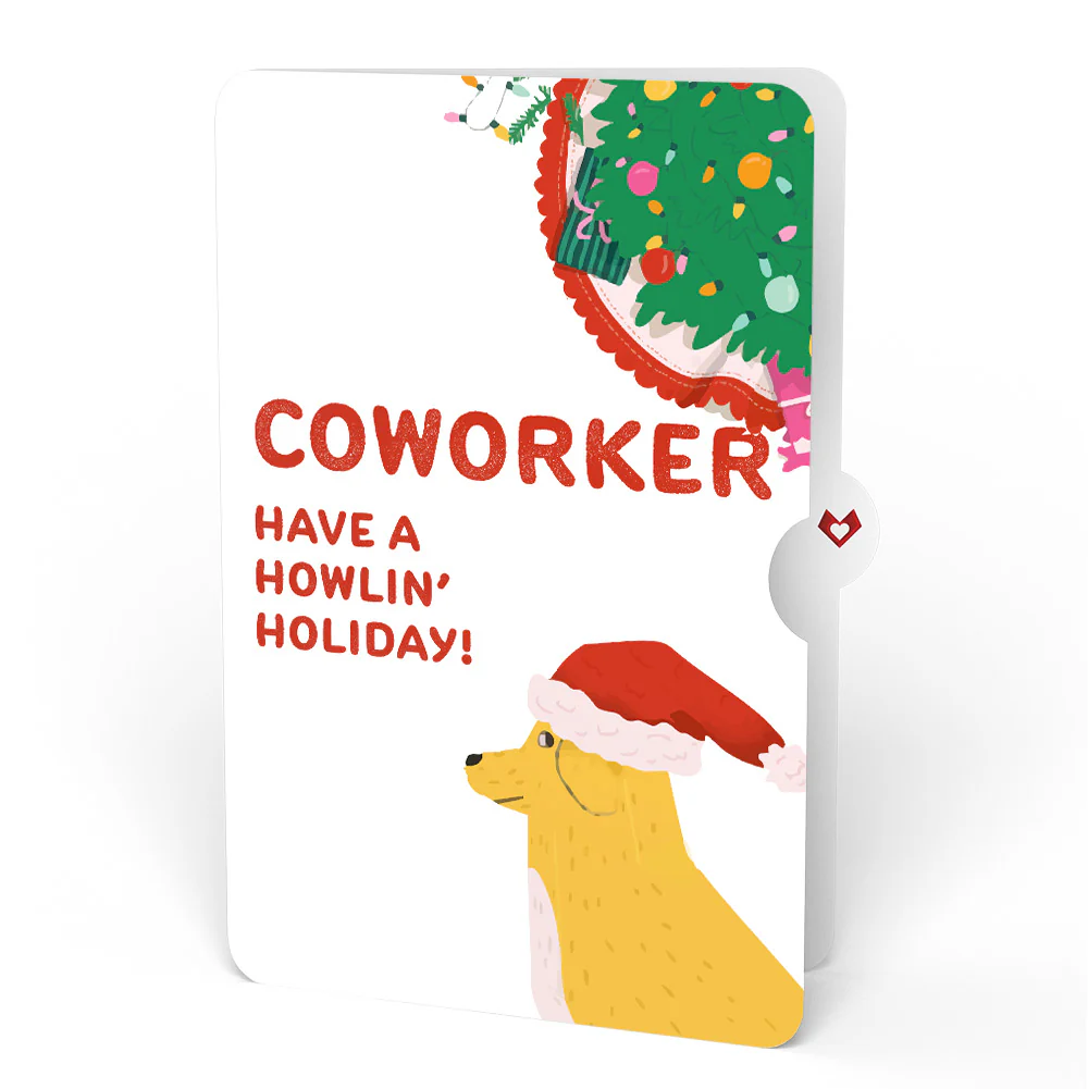 Feliz Naughty Dog Christmas Pop-Up Card and Sentiment Set for Co-worker - Image 4
