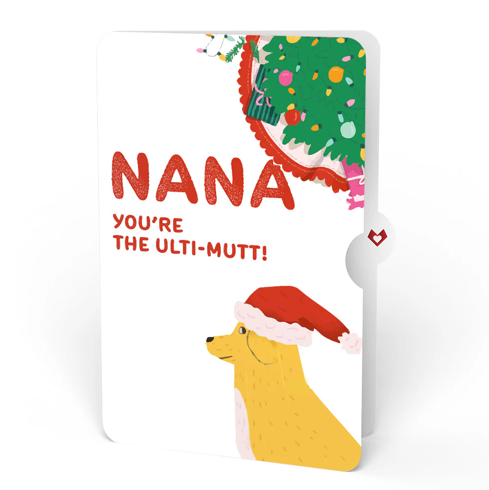 Feliz Naughty Dog Christmas Pop-Up Card and Sentiment Set for Nana - Image 4