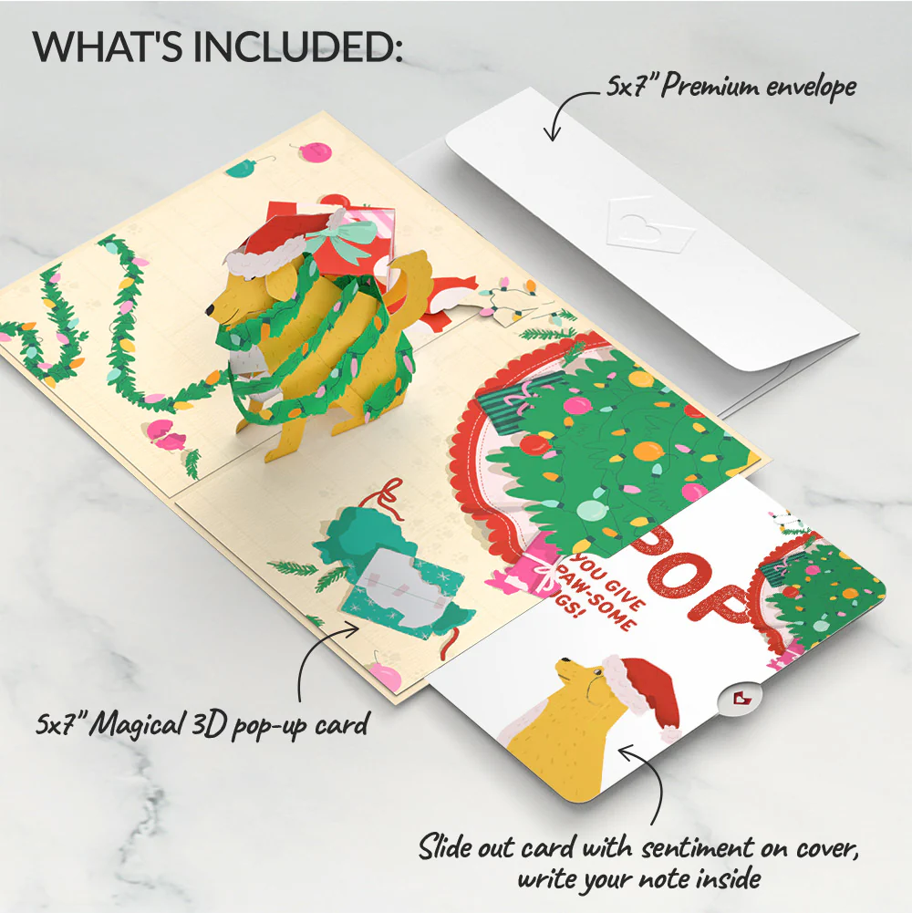 Feliz Naughty Dog Christmas Pop-Up Card and Sentiment Set for Pop - Image 2