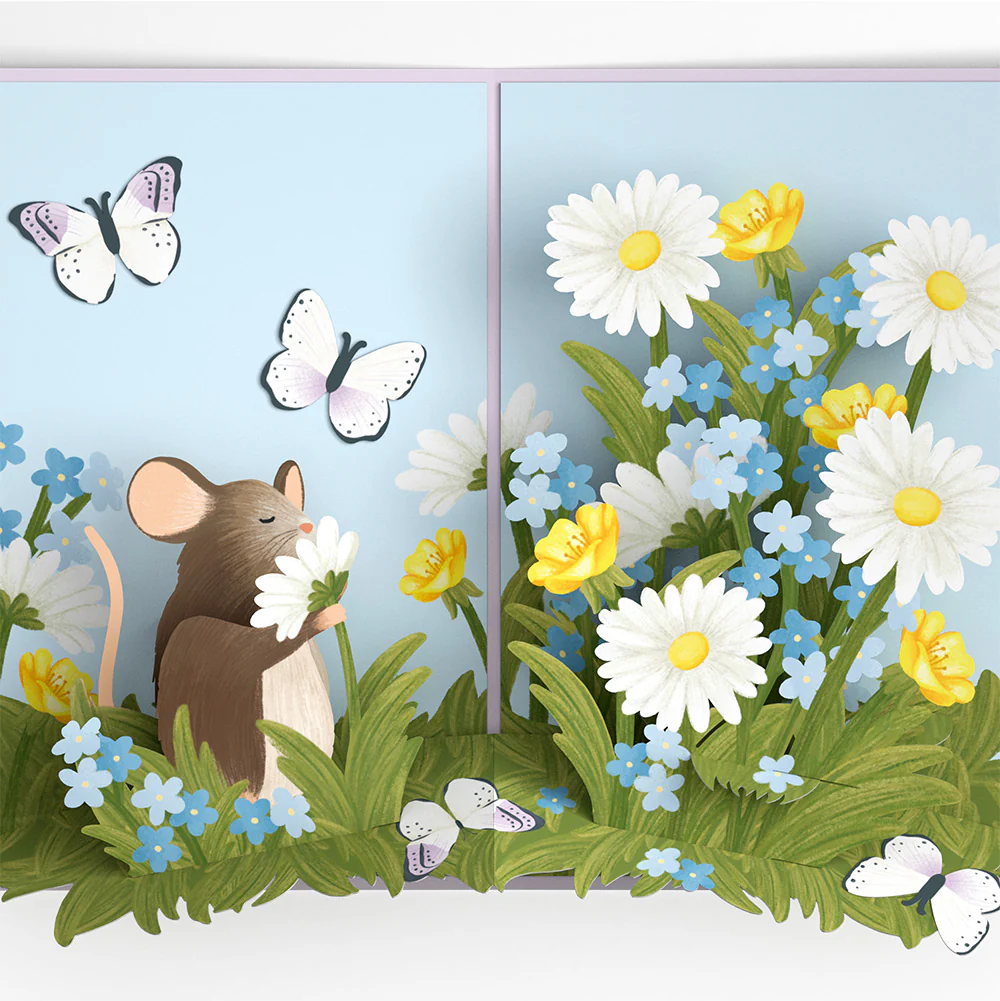 Field Mouse in the Flowers Mother’s Day Pop-Up Card and Sentiment Set for Mom - Image 3