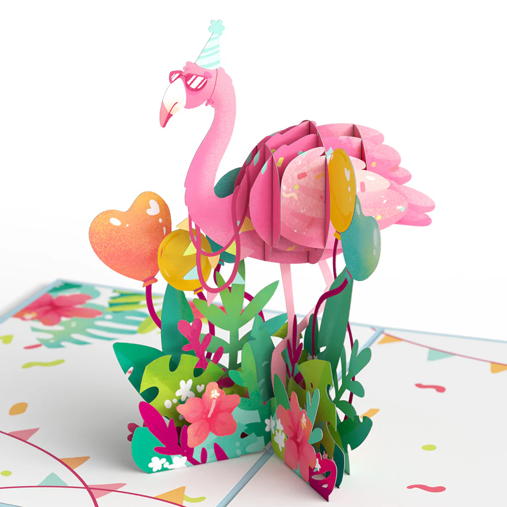 Flamazing Birthday Flamingo Pop-Up Card - Image 2