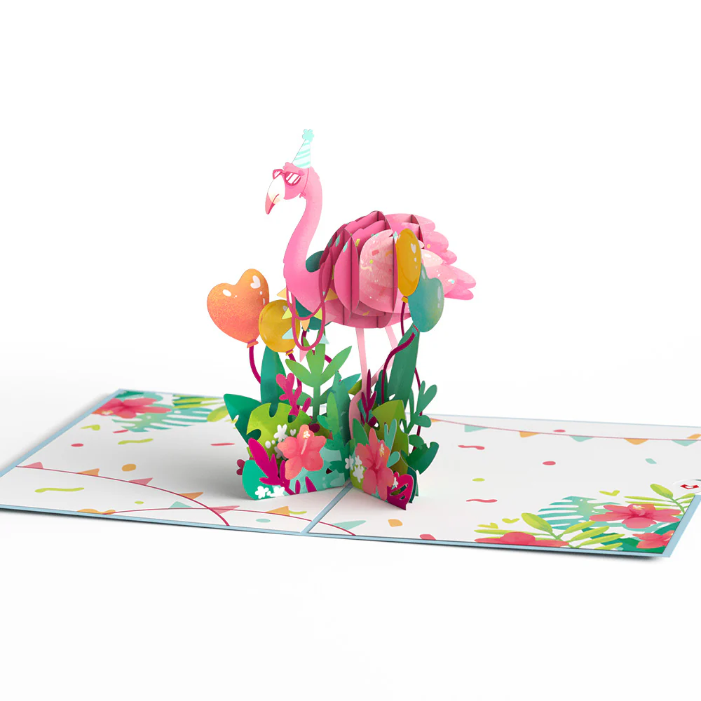 Flamazing Birthday Flamingo Pop-Up Card - Image 3
