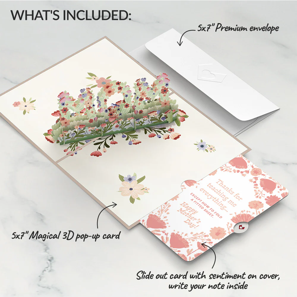 Floral Mom Mother’s Day Pop-Up Card and Poppies Garden Frame Sentiment Set for Mom - Image 2