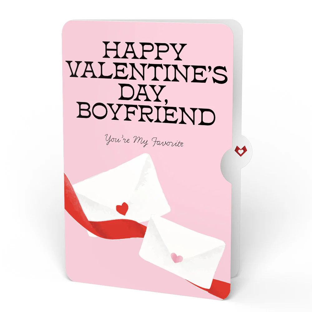 French Love Dog Valentine Plushpop Card and Sentiment Set for Boyfriend - Image 4