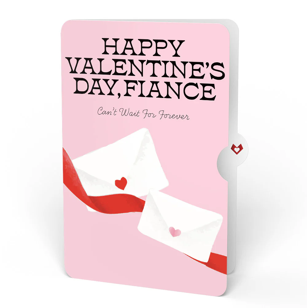 French Love Dog Valentine Plushpop Card and Sentiment Set for Fiancé - Image 4
