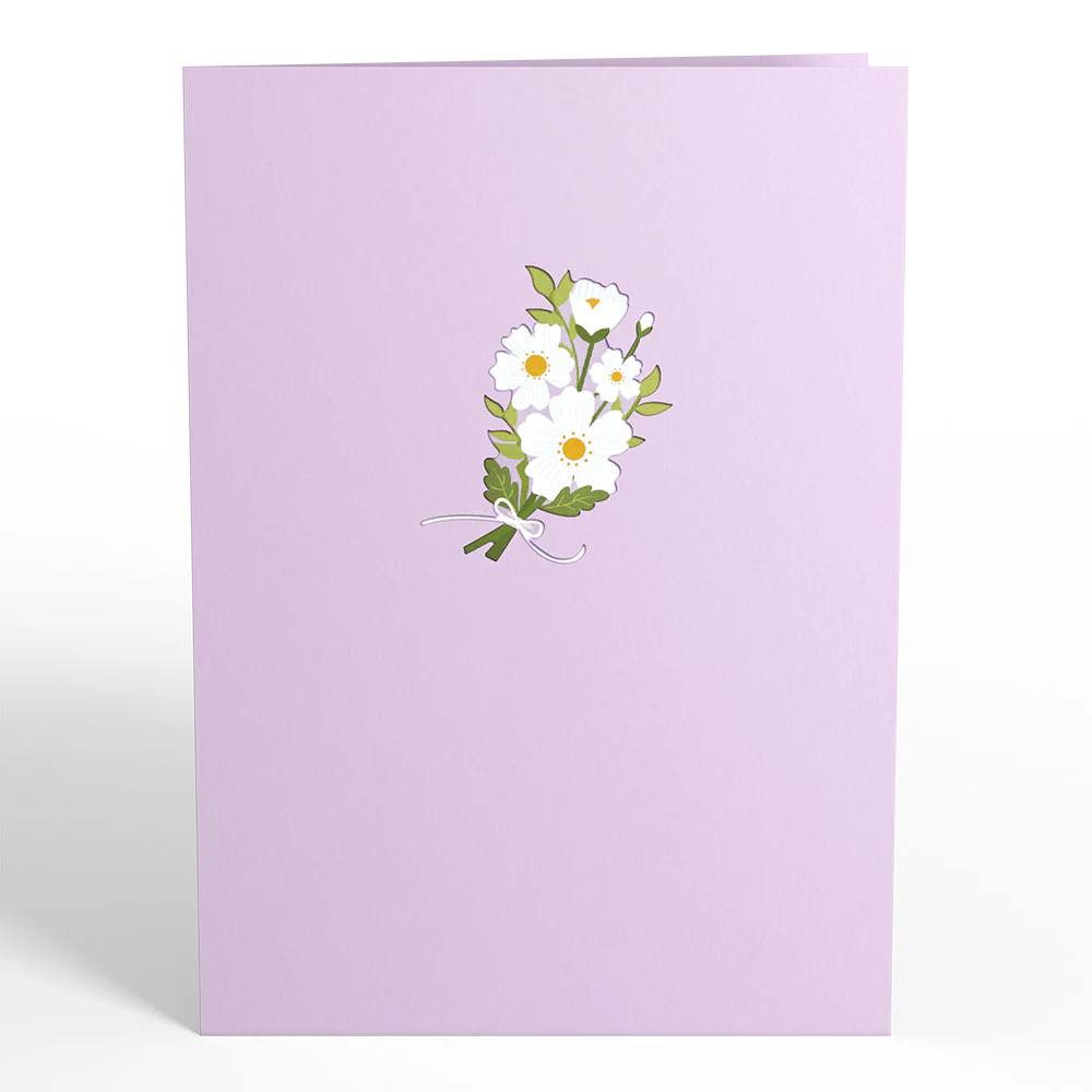 Frilly White Poppy Pop-Up Card - Image 4