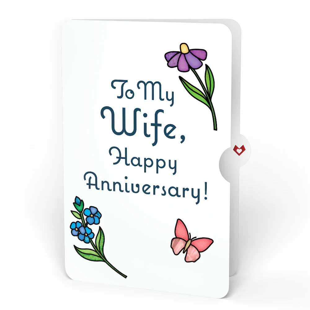 Garden Glow Anniversary Suncatcher Bouquet and Sentiment Set for Wife - Image 4