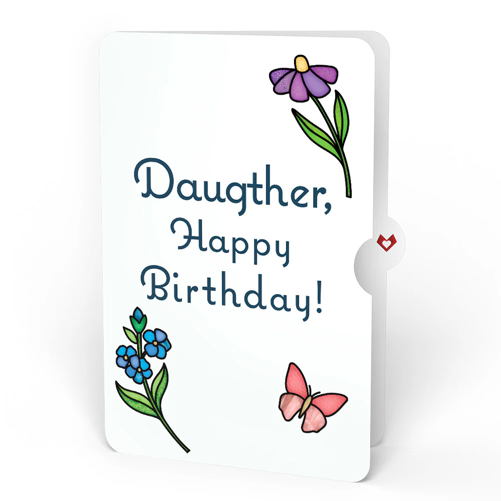 Garden Glow Birthday Suncatcher Bouquet and Sentiment Set for Daughter - Image 4