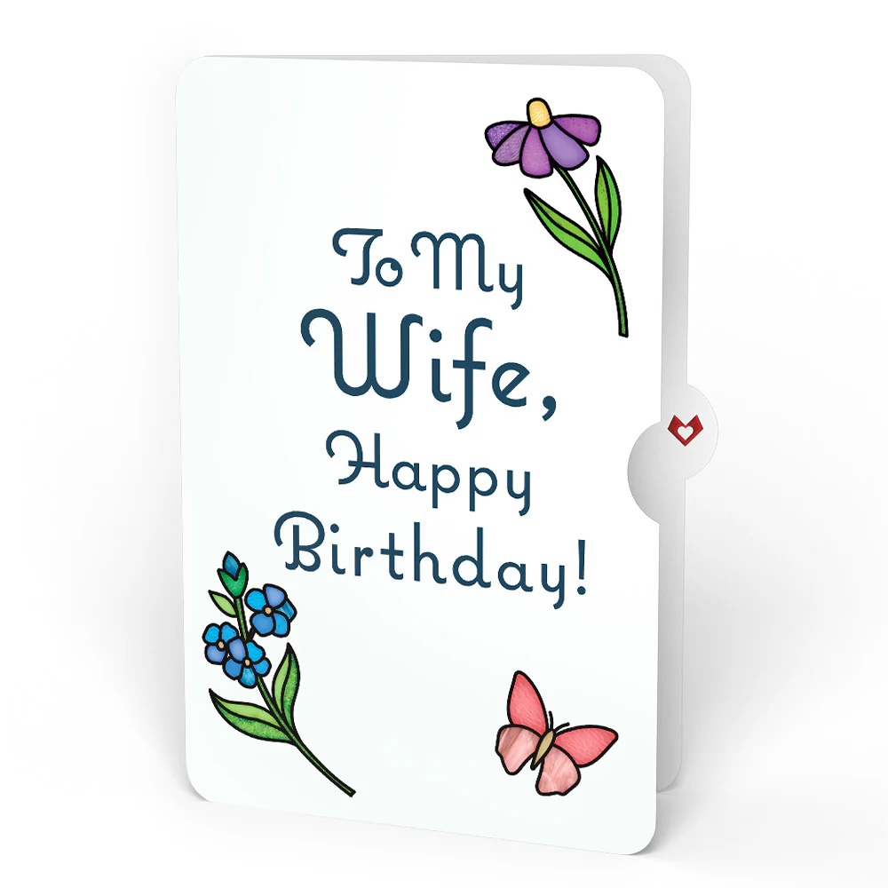 Garden Glow Birthday Suncatcher Bouquet and Sentiment Set for Wife - Image 4